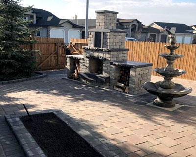 Backyard Fireplace